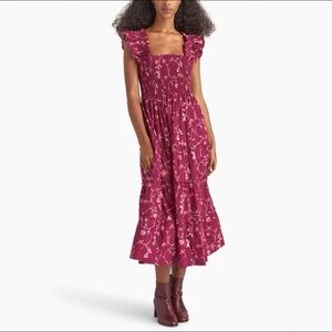 Hill House dress with ruffle sleeves